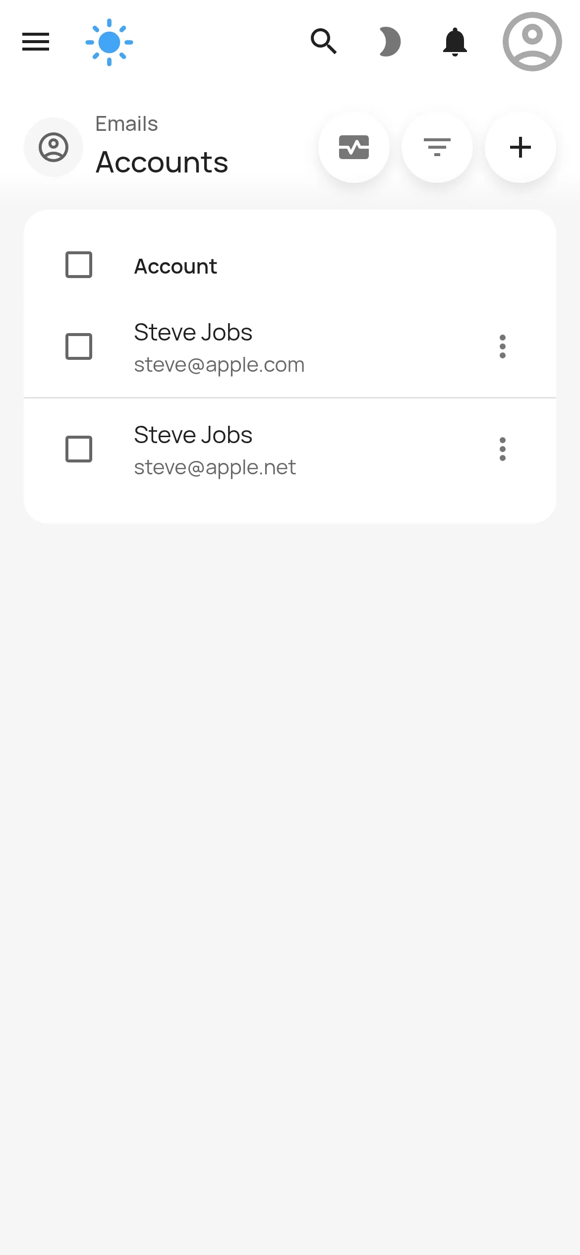 Email accounts